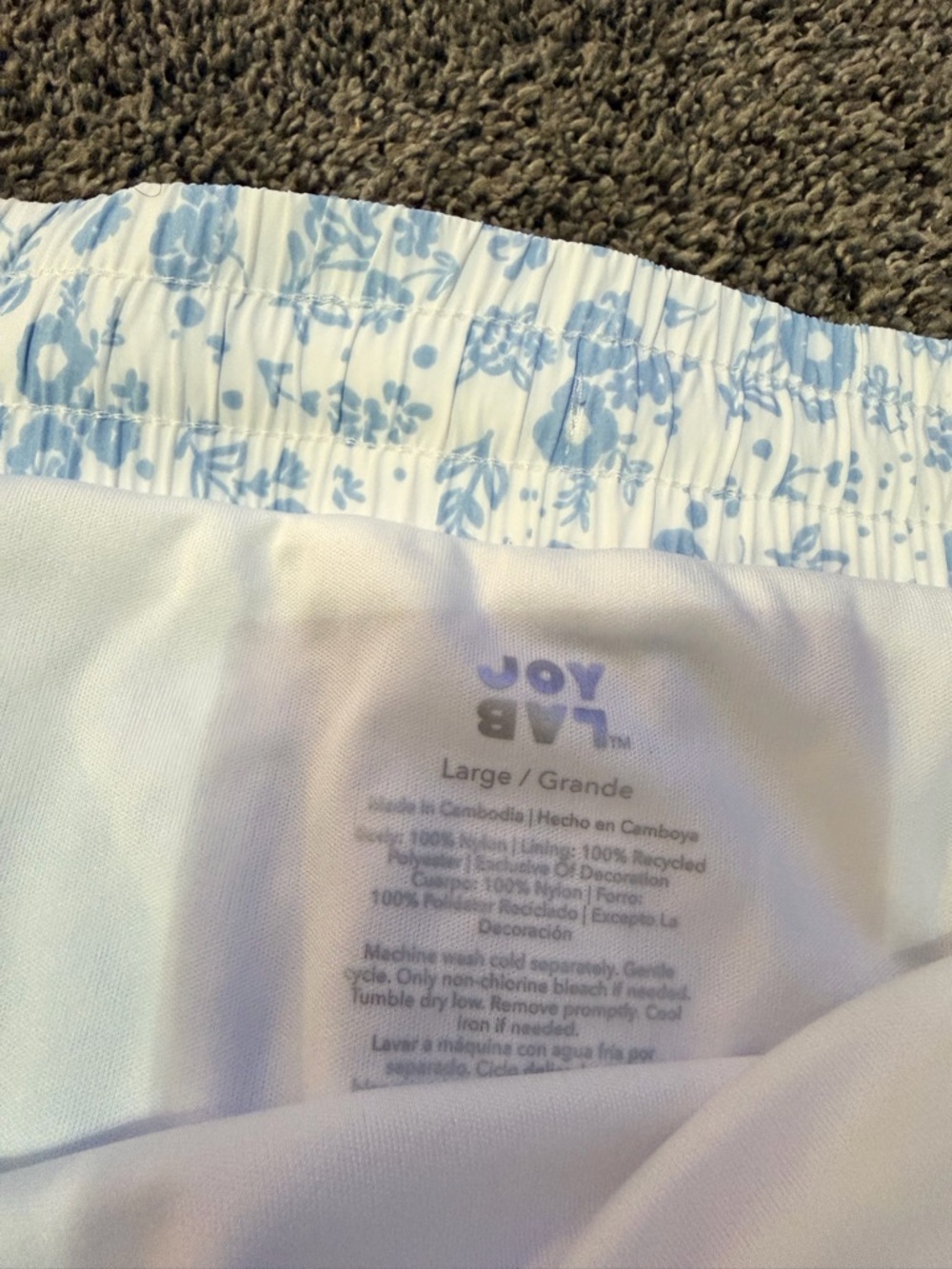 JoyLab Light Blue Floral Lace Trim Sleep Shorts - Picture 4 of 7